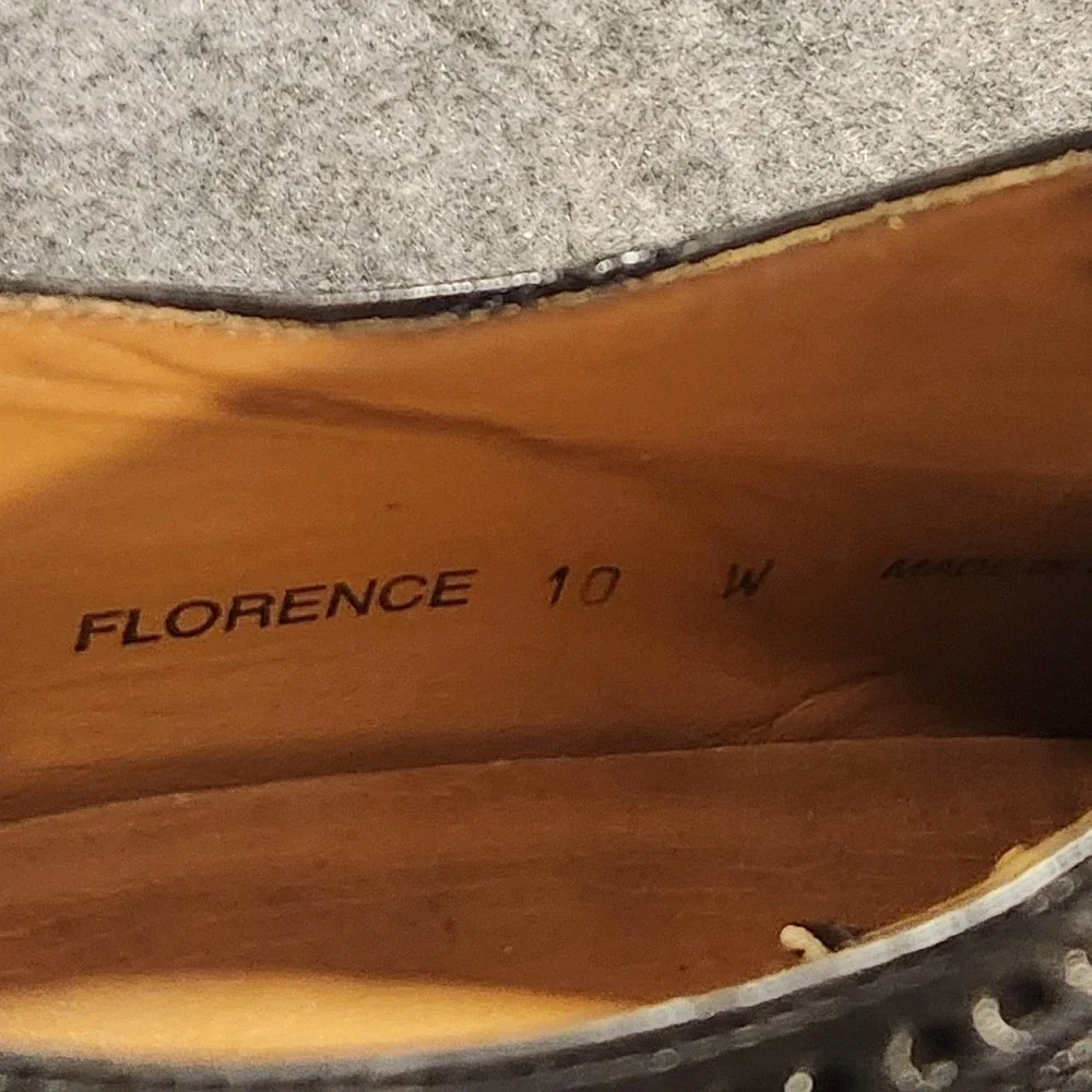 Mezlan Florence Shoes Mens Size 10 W Black Leather Cap Toe Dress Oxford Spain‎